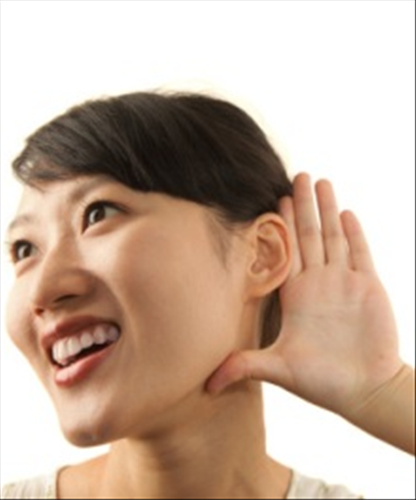 woman listening